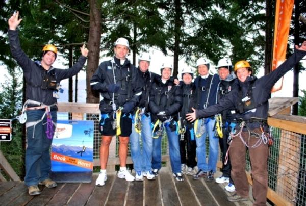Management & Coaches from the England Rugby Team at Ziptrek Ecotours